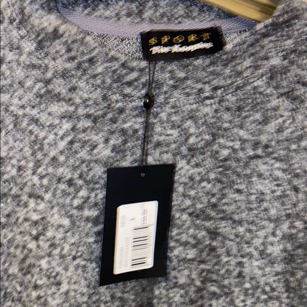 NWT Kooples Sport Gray Sweet Fleece & Lace - small - Picture 2 of 4